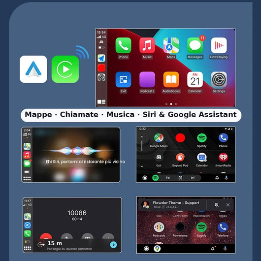 Adattatore Wireless CarPlay & Android Auto 2 in 1